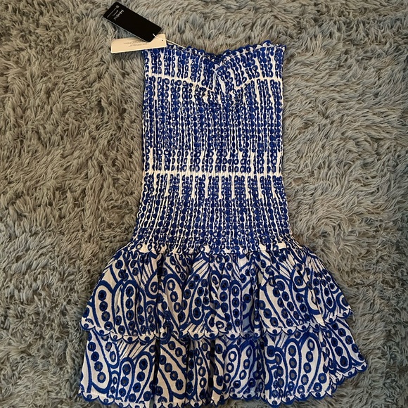 Princess Polly Dresses & Skirts - eyelet blue ruffle dress